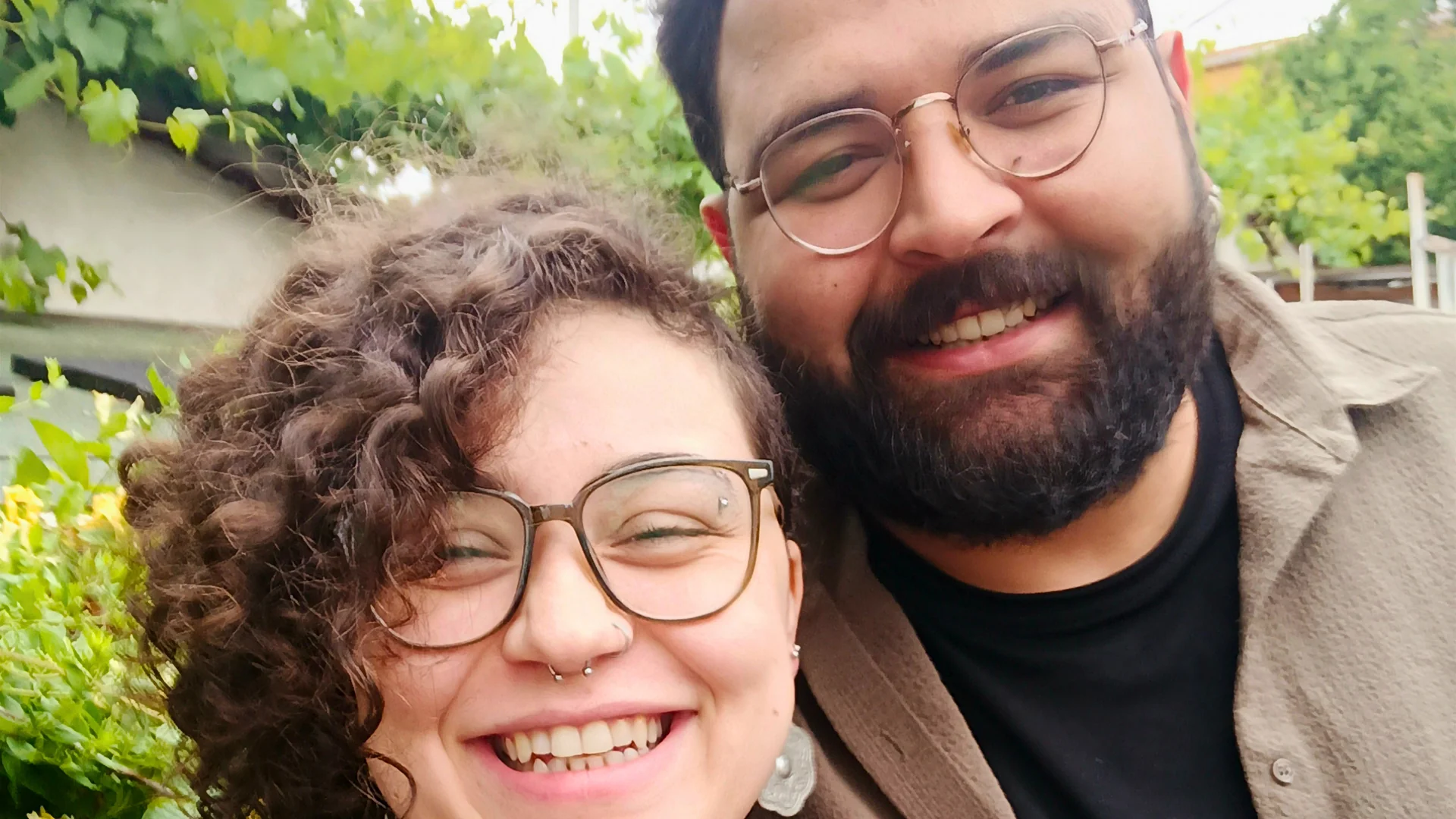Bekir and Seha in the garden
