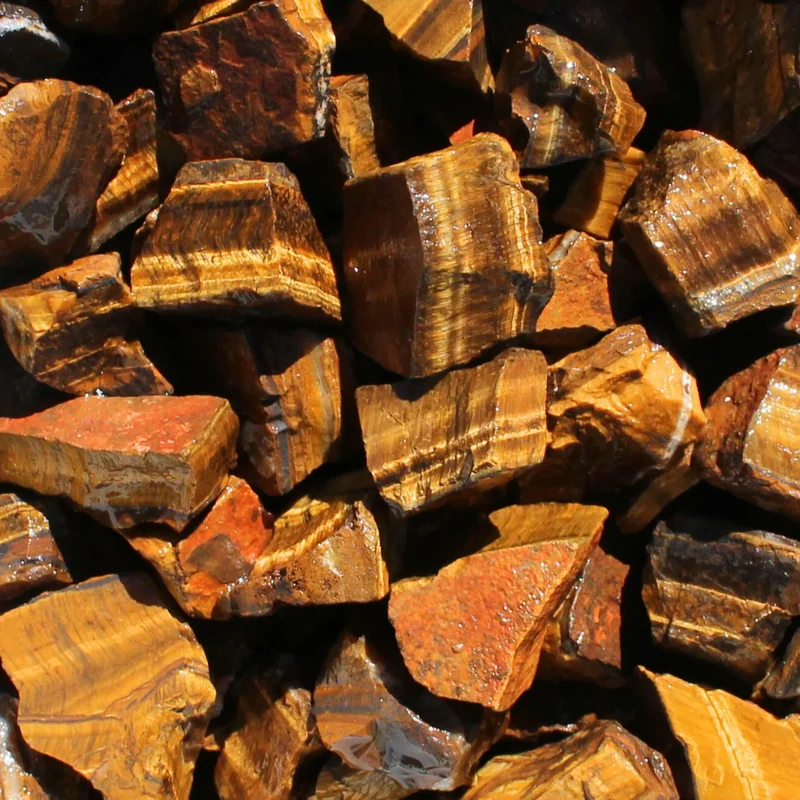 Tiger Eye natural stone close-up